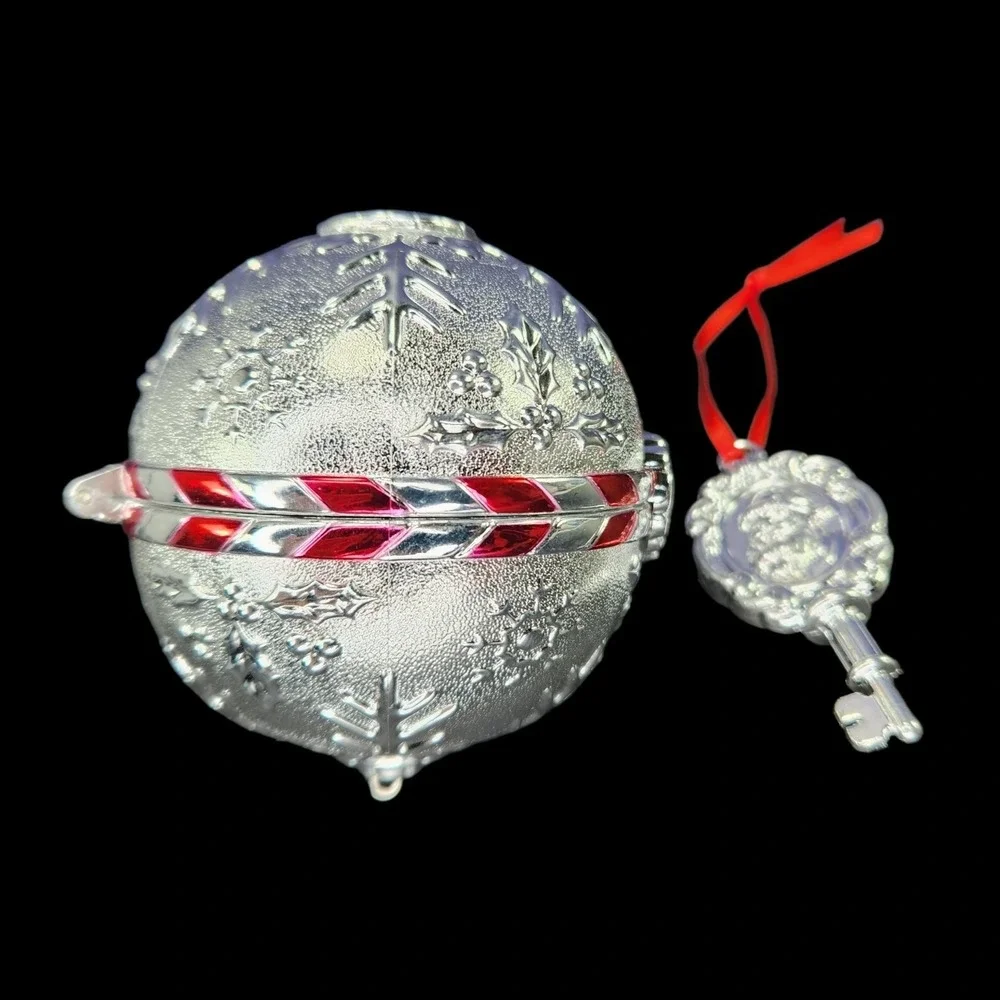 Hallmark Ornament Secret Santa Ball‎ With Key Interactive Hide Treasures Inside